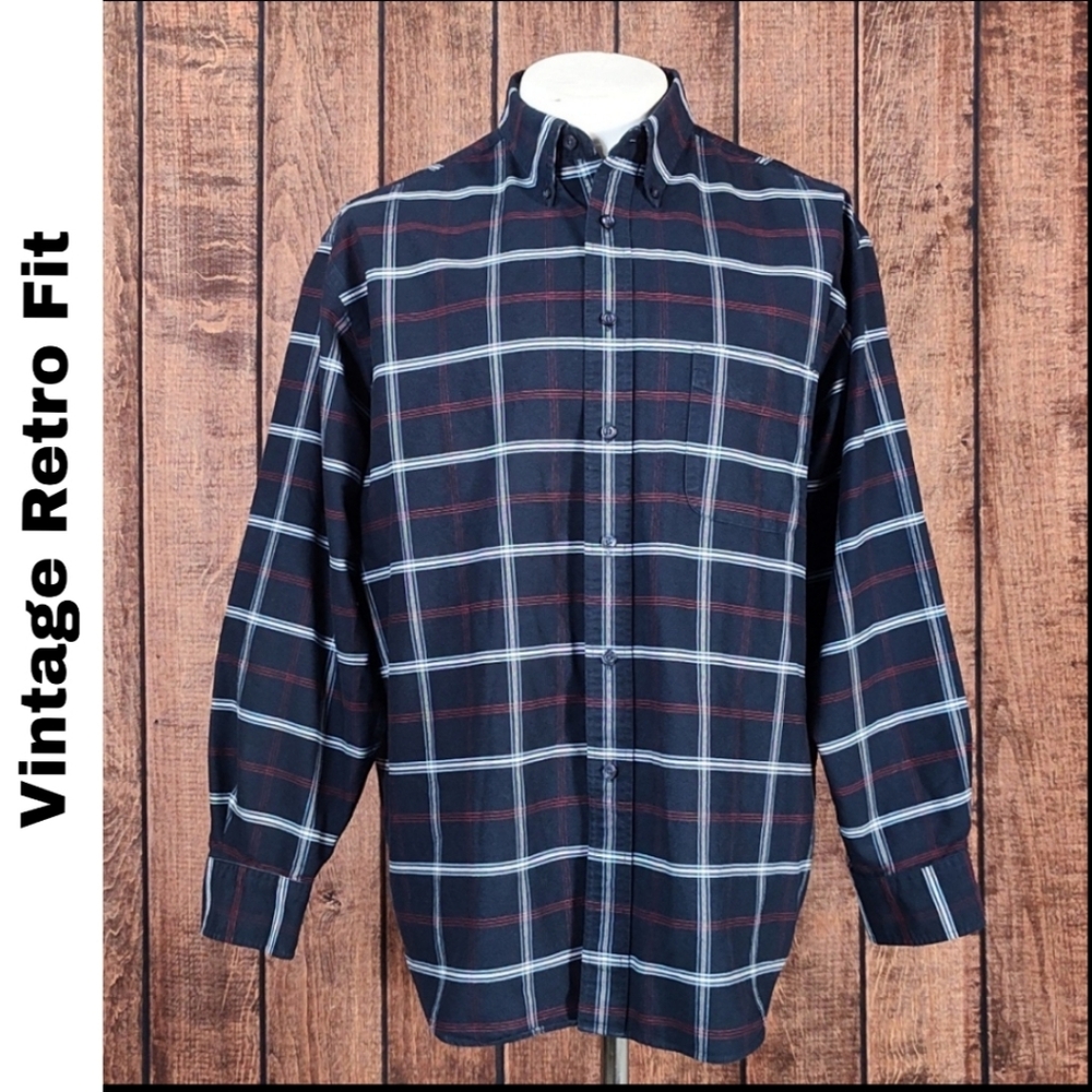 Vtg Roundtree & Yorke Mens Button Down Oxford Long Sleeve